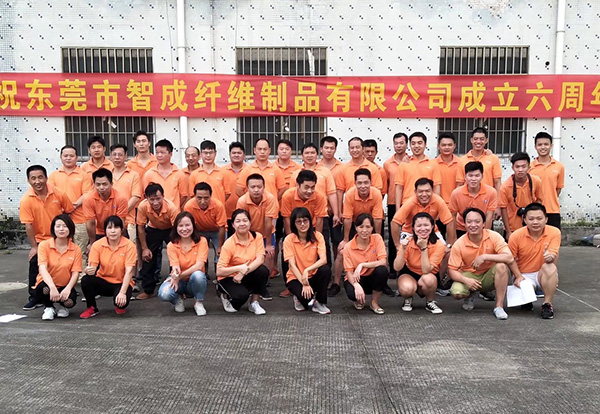 汽車針刺無(wú)紡布員工合影